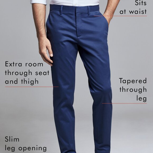 Banana Republic Mason Chino 32x32 Athletic Tapered Rapid Movement Pant Navy Blue - Picture 13 of 13